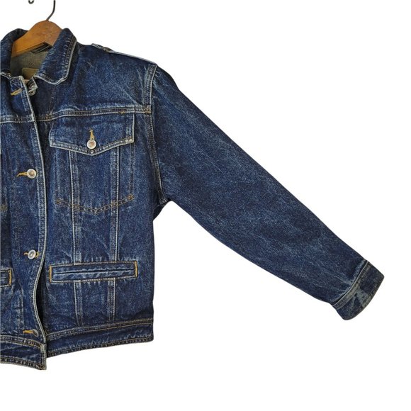Helium Denim Mens Unisex Jacket Medium Quilt Patchwork Detail 100% cotton Indigo - Picture 4 of 10